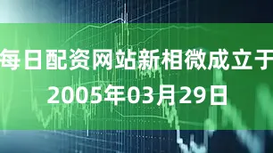 每日配资网站新相微成立于2005年03月29日